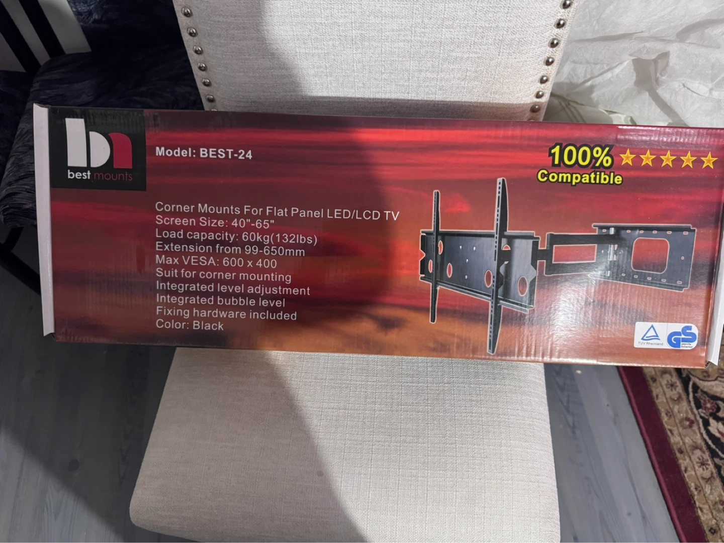 Corner TV Mount for 40"-65" TVs