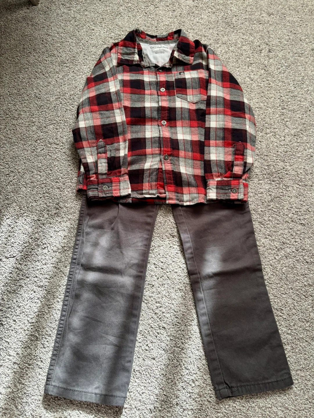 Calvin Klein Jeans Boys Shirt and Pants Set - Size 7
