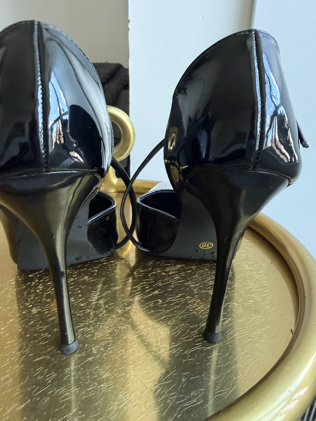 Black Patent Stiletto Heels Size 38 - photo 4