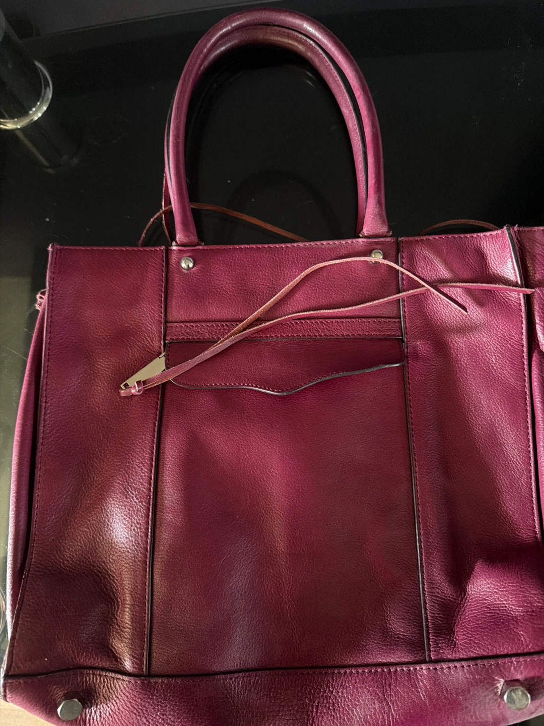 Rebecca Minkoff Magenta Leather Tote Bag
