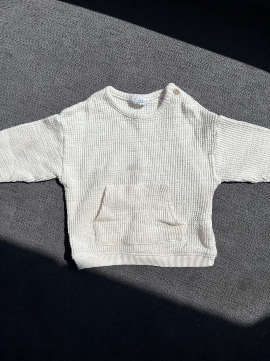 Zara 6-9 month Cream Hoodie