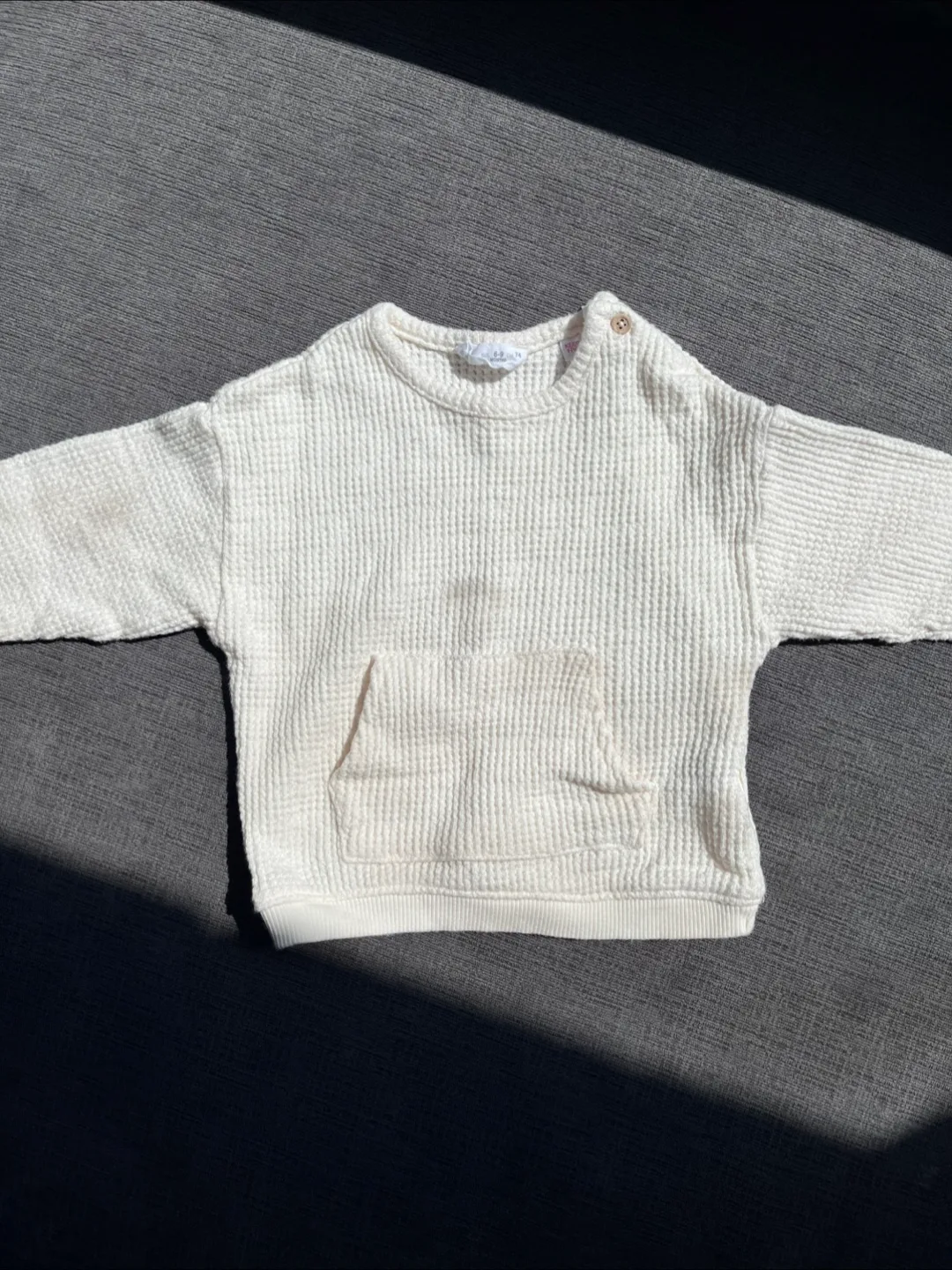 Zara 6-9 month Cream Hoodie