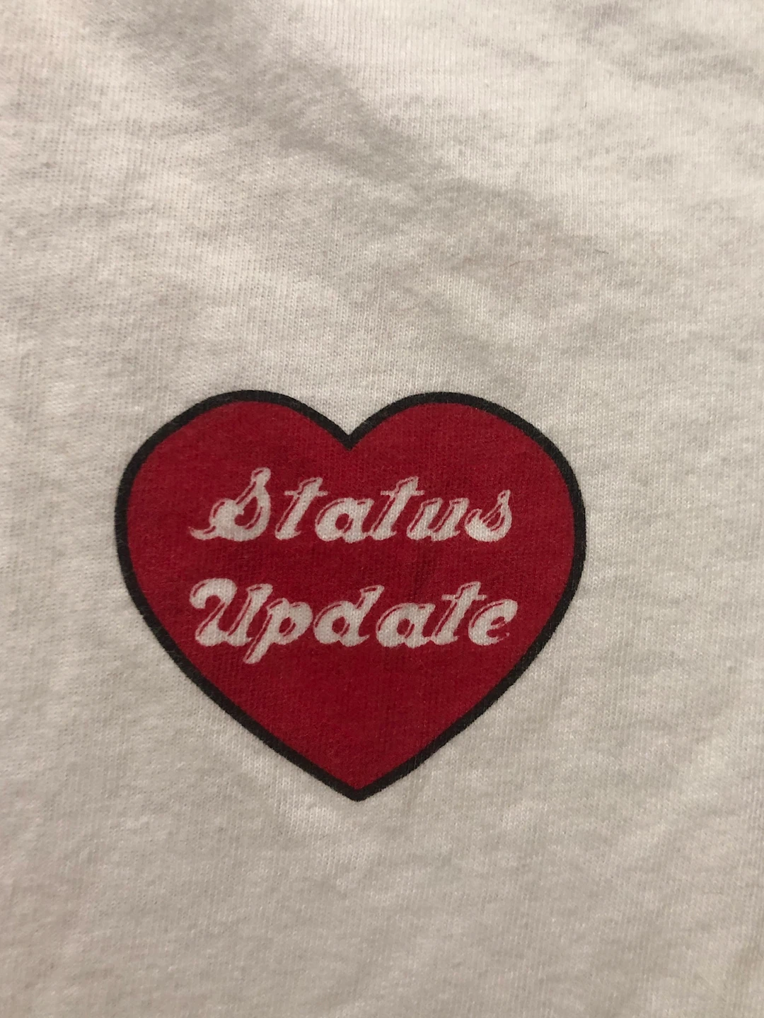 Preowned Forever 21 White & Red It's Complicated Heart T-Shirt S - photo 3