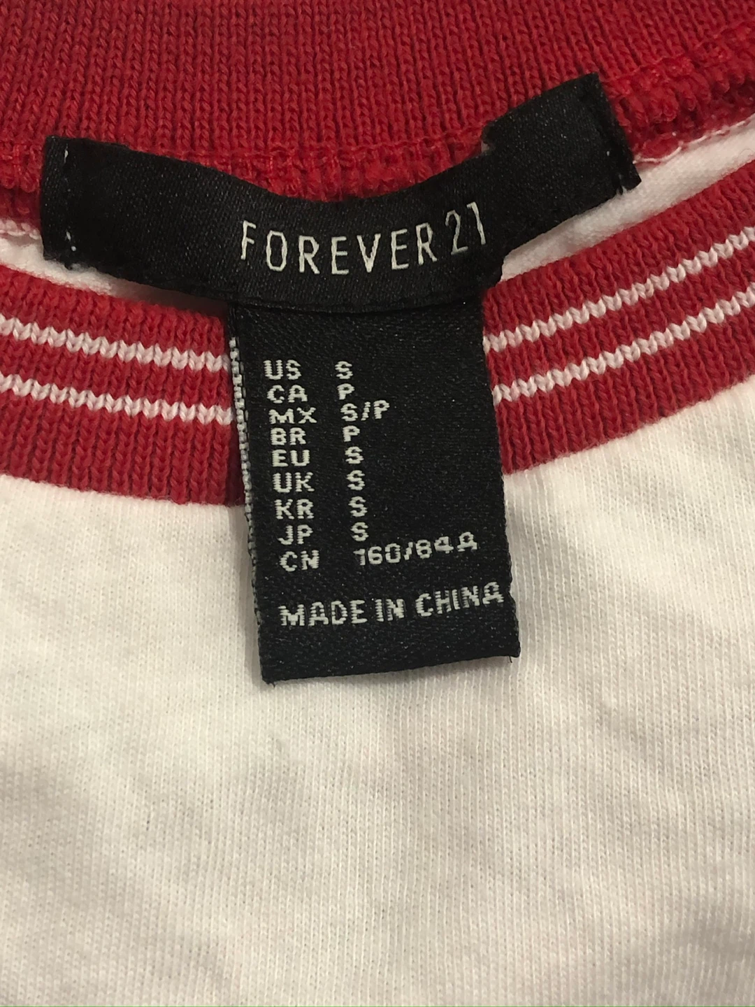 Preowned Forever 21 White & Red It's Complicated Heart T-Shirt S - photo 4