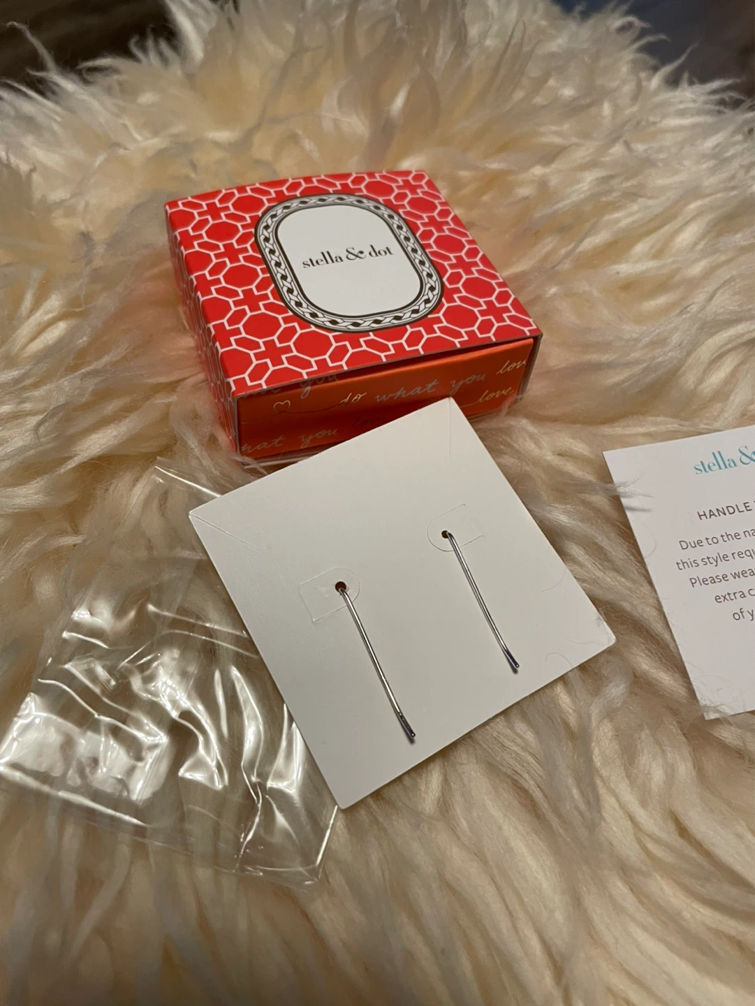 Stella & Dot Silver Feather Ear Climber Earrings - photo 3