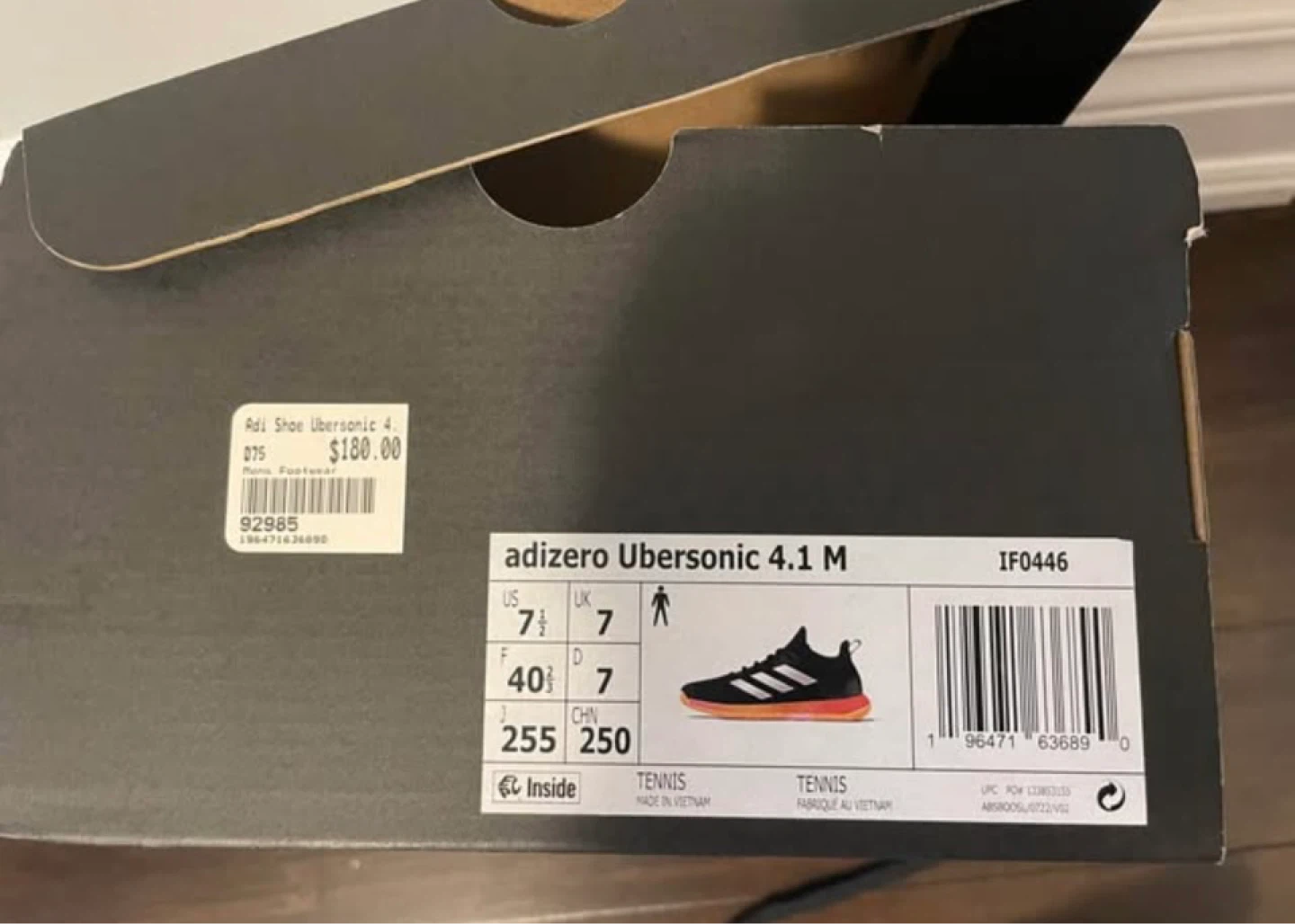 Adidas Adizero Ubersonic 4.1 M Tennis Shoes Black - photo 2