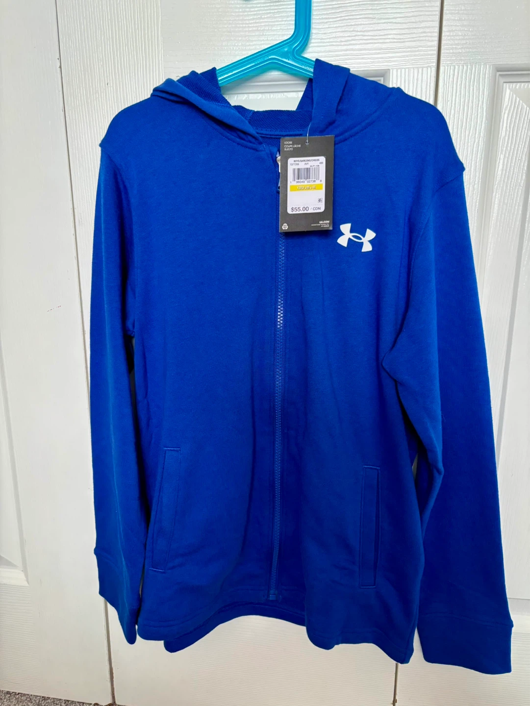 Under Armour Boys Zip-Up Hoodie - Medium Size.