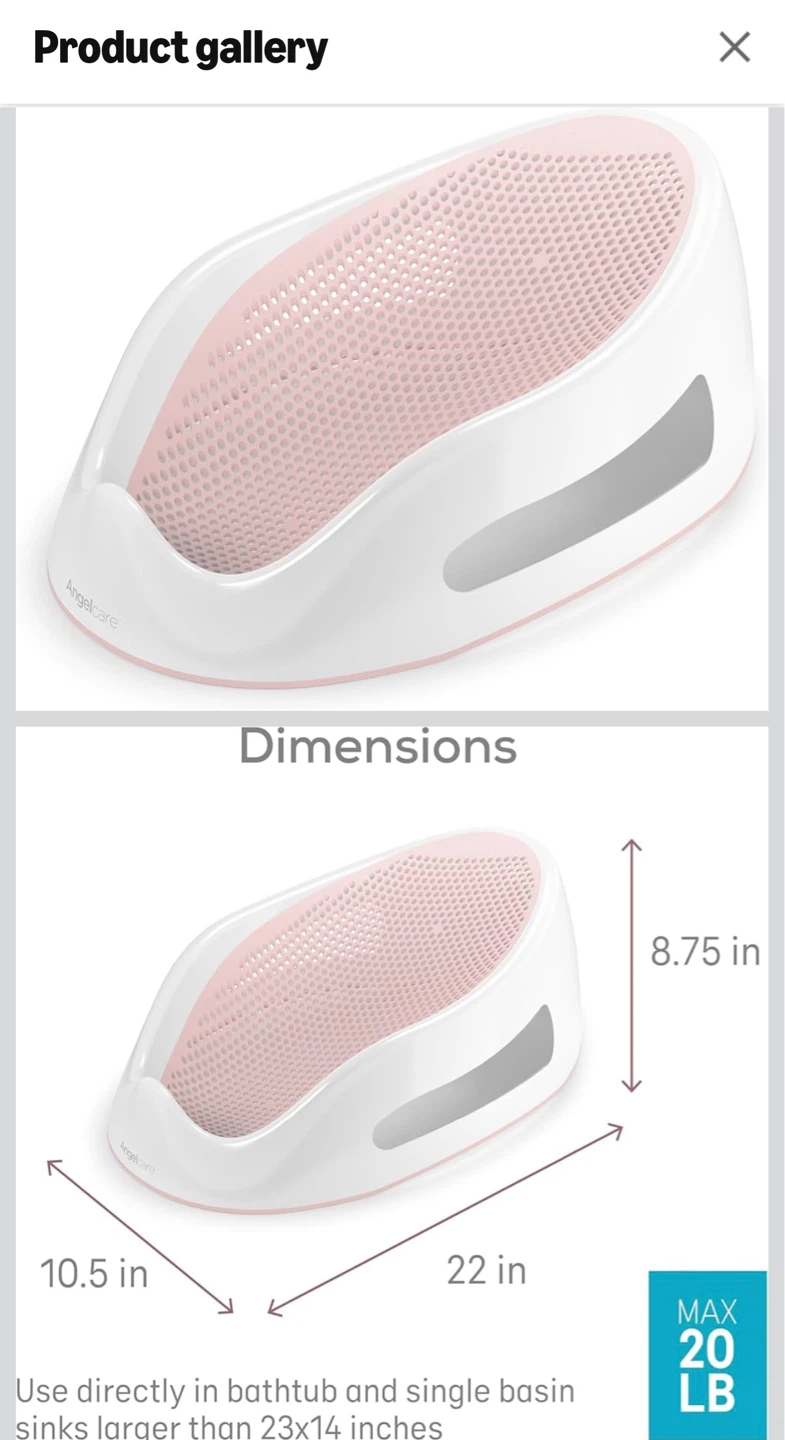 Angelcare Baby Bath Support - Pink - photo 2