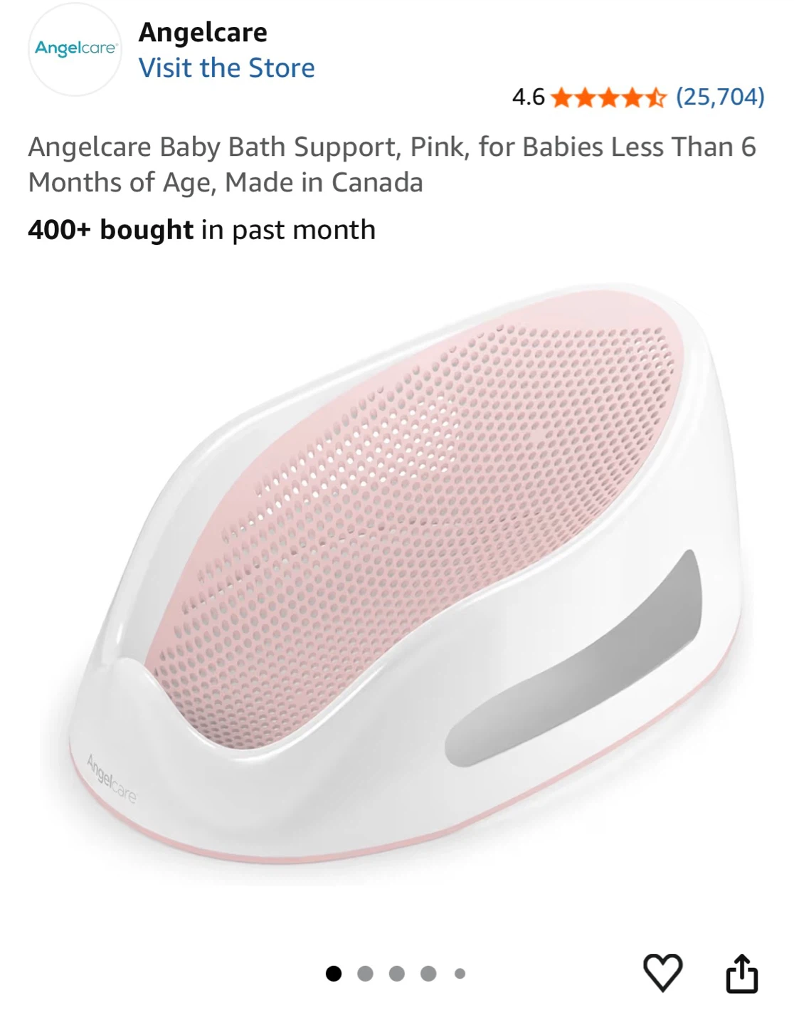 Angelcare Baby Bath Support - Pink - photo 3