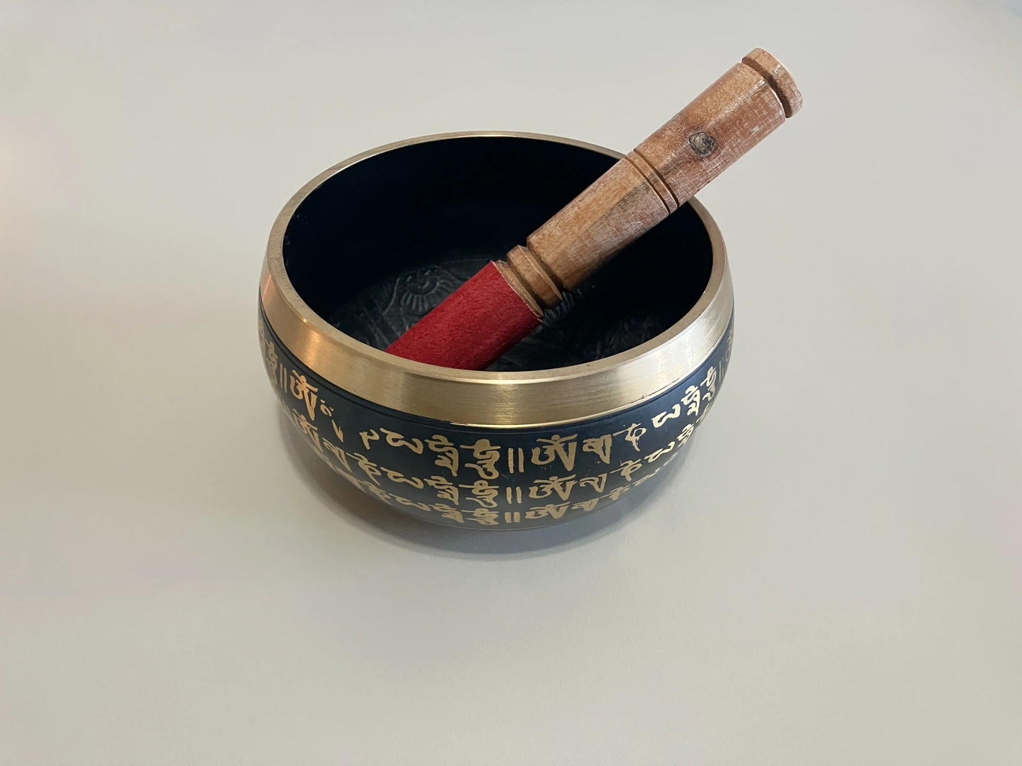 Tibetan Singing Bowl with Wooden Striker - photo 3