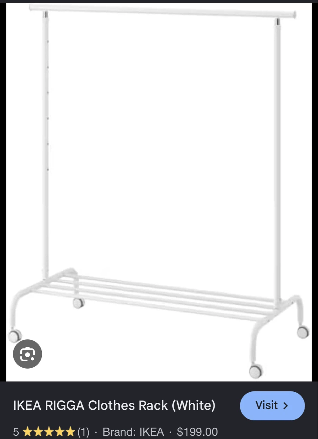 IKEA RIGGA Clothes Rack (White) - photo 2