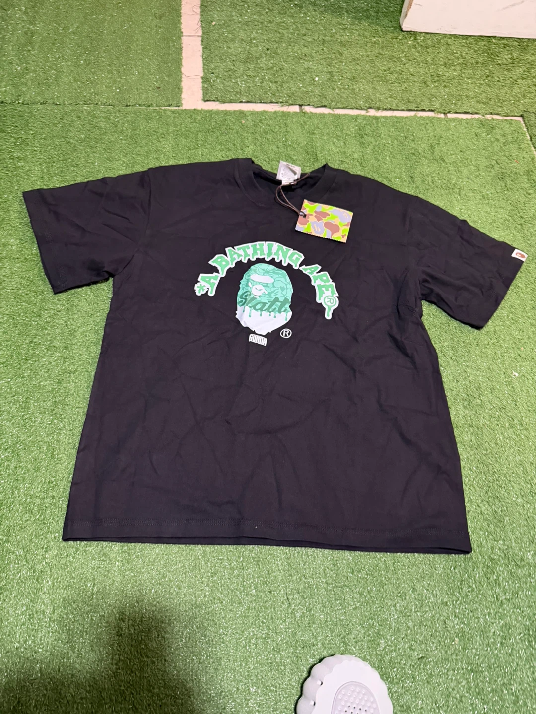 A Bathing Ape BAPE "Wunnva" Graphic Tee - Black - Size L
