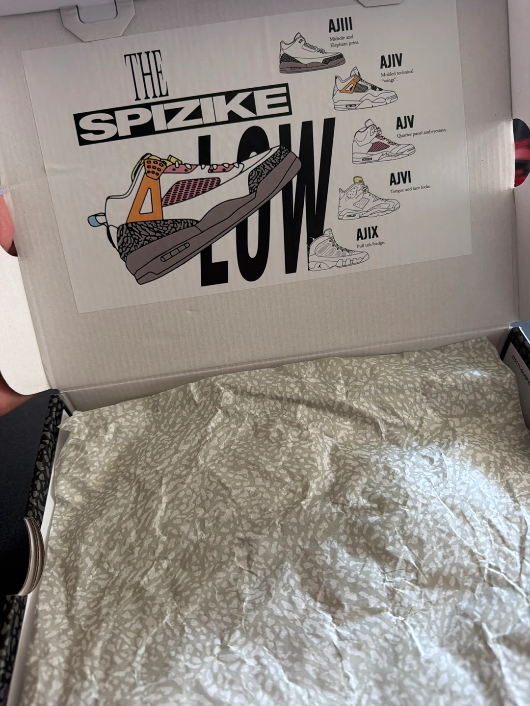 Jordan Spizike Low Red Black Cement Gym Sneakers - photo 5