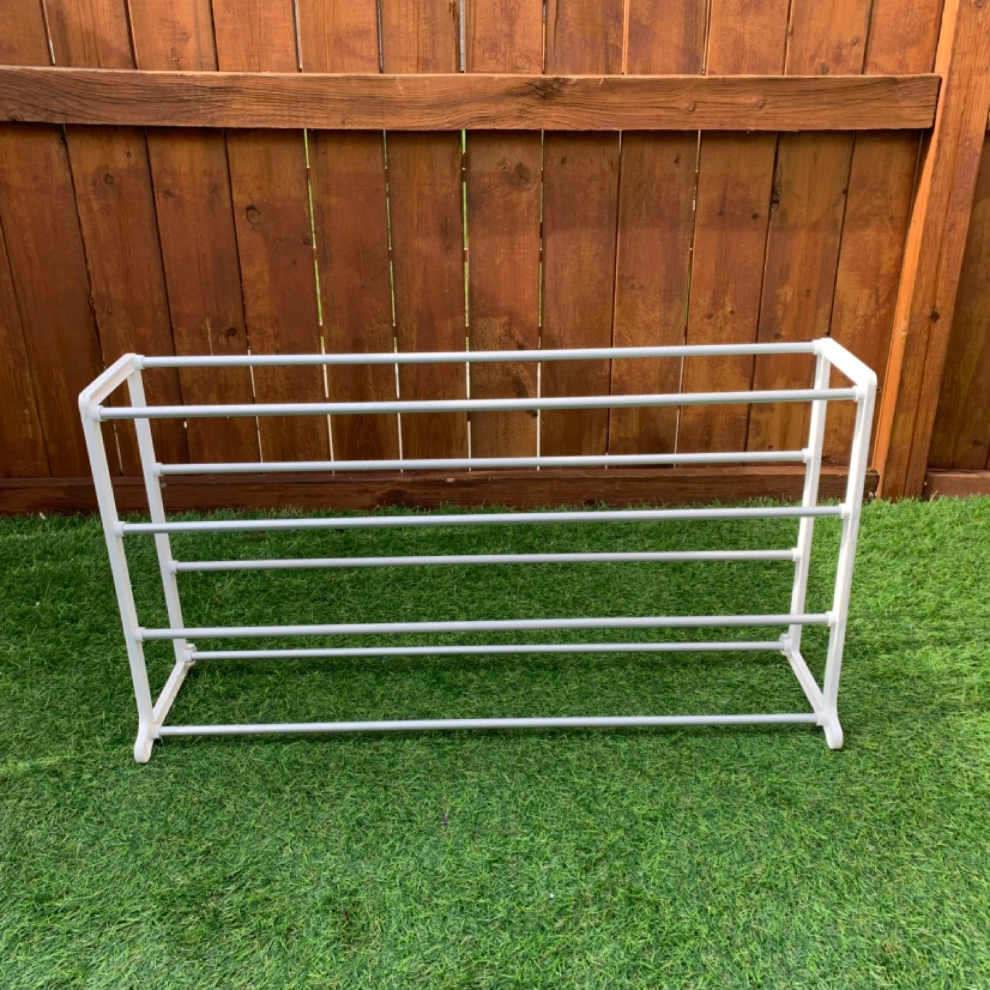 Shoe Rack Storage Rack White Organizer 4 Tier Shelves