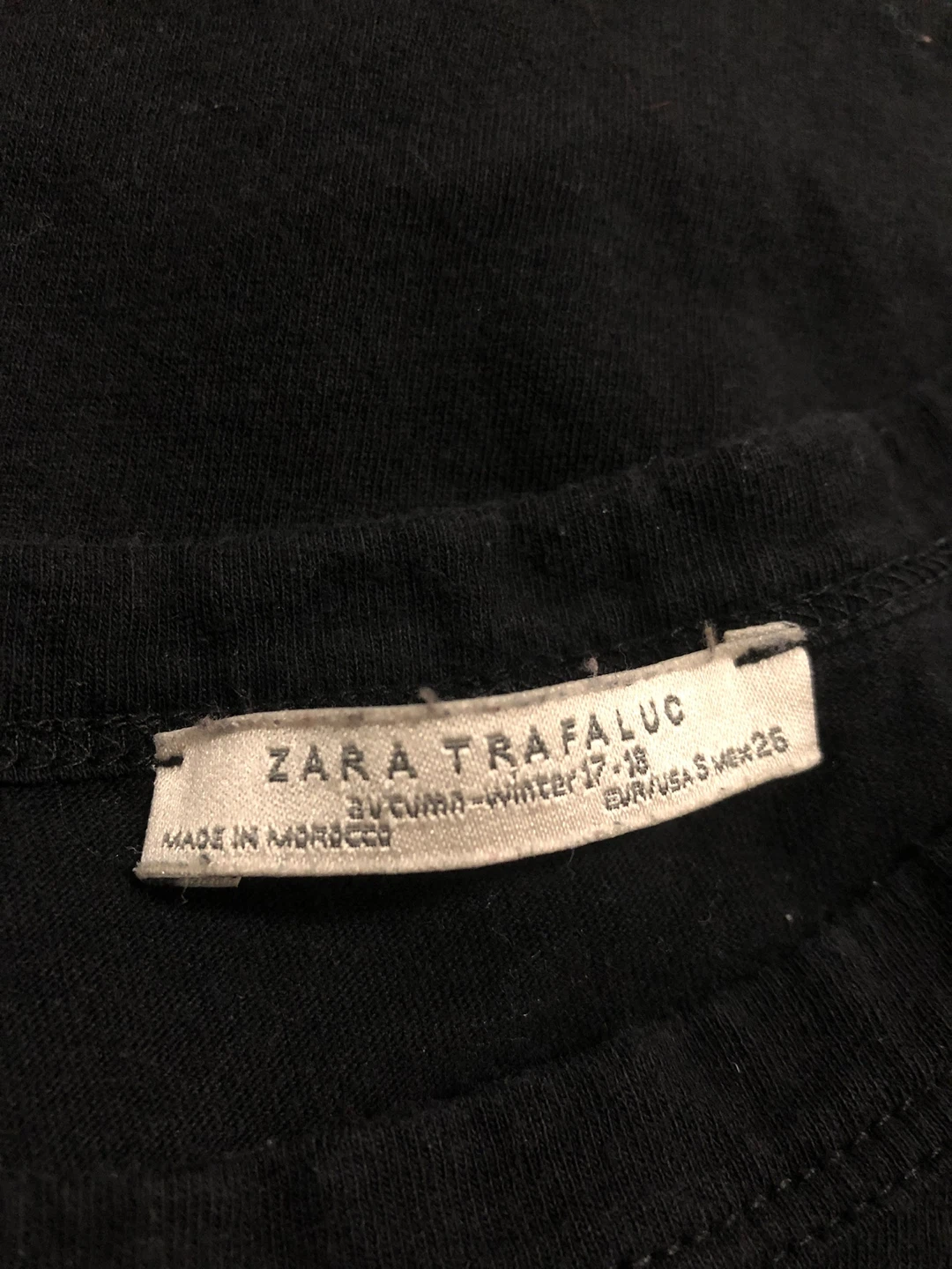 Preowned Zara Trafaluc "Unexpected Success" T-Shirt Small Black - photo 2