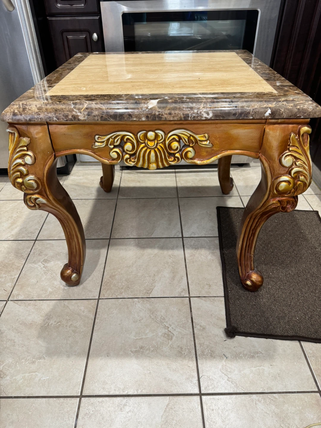 Marble Top Accent Table
