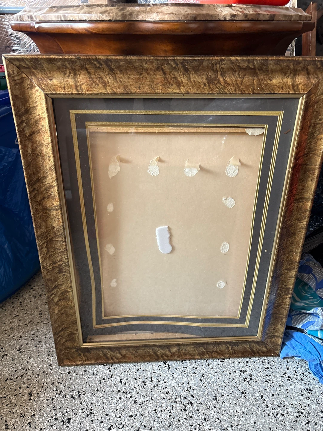 Gold ornate picture frame