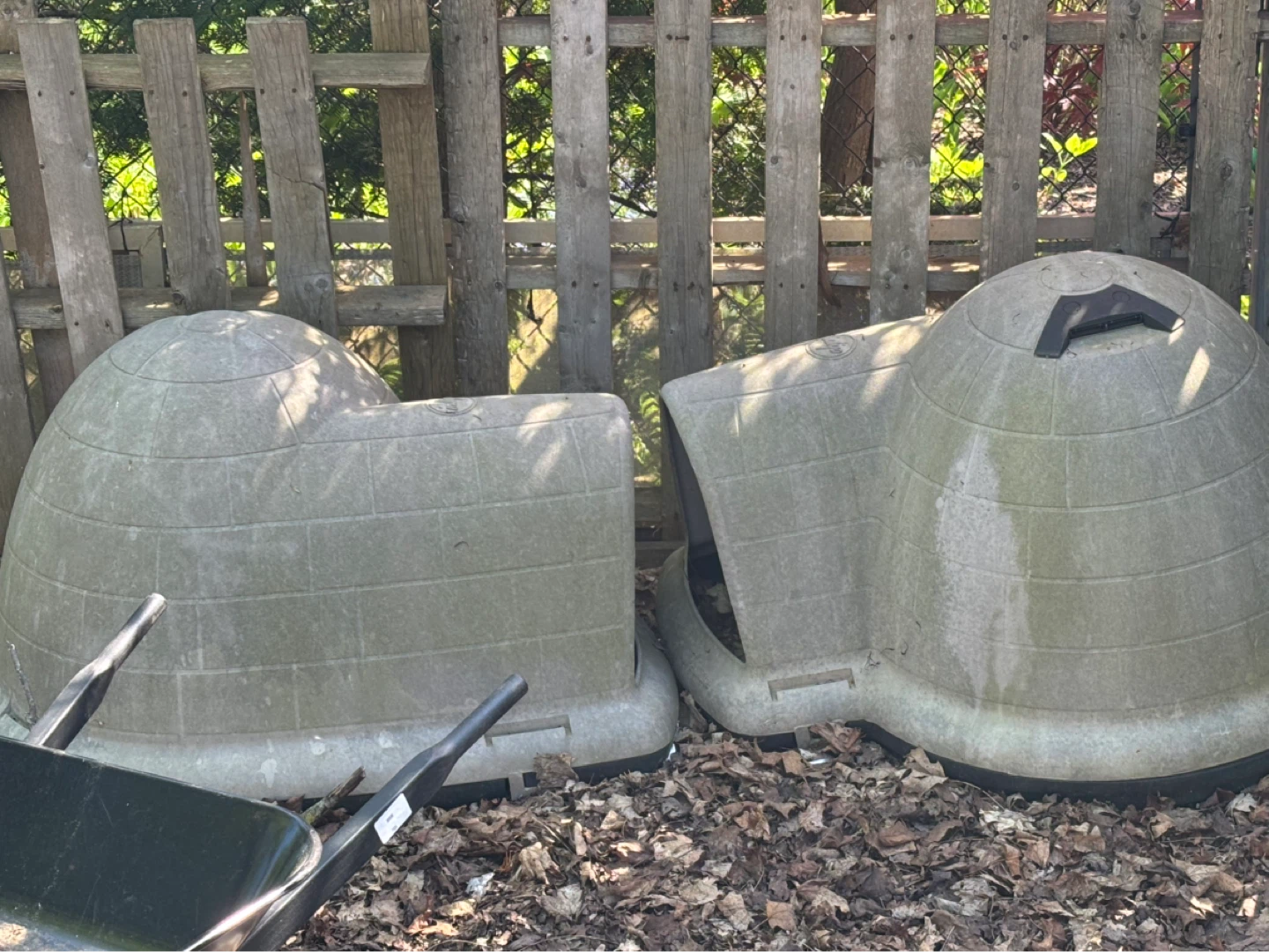 Plastic Igloo Dog Houses x  2