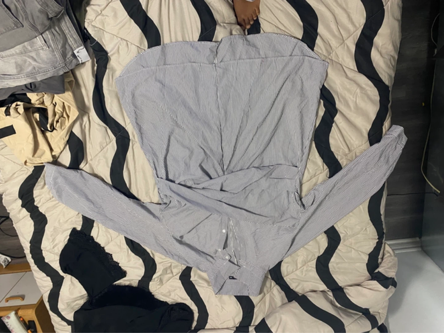 Striped Button-Up Dress Shirt
