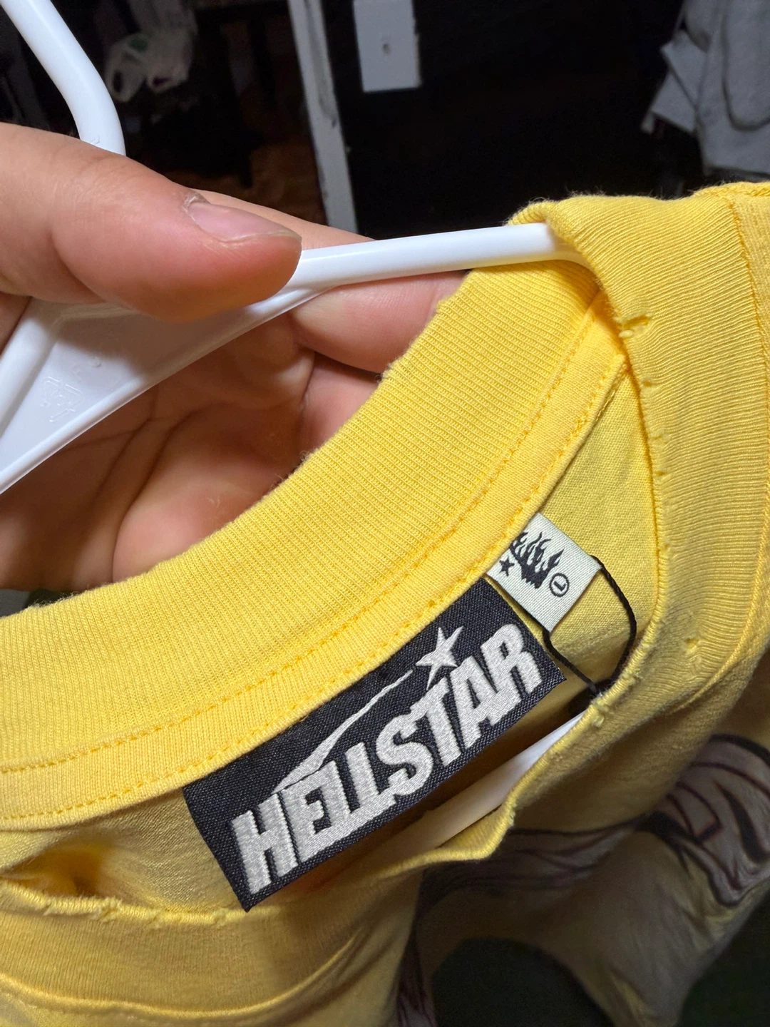 Hellstar Yellow Graphic T-Shirt Size M - photo 4