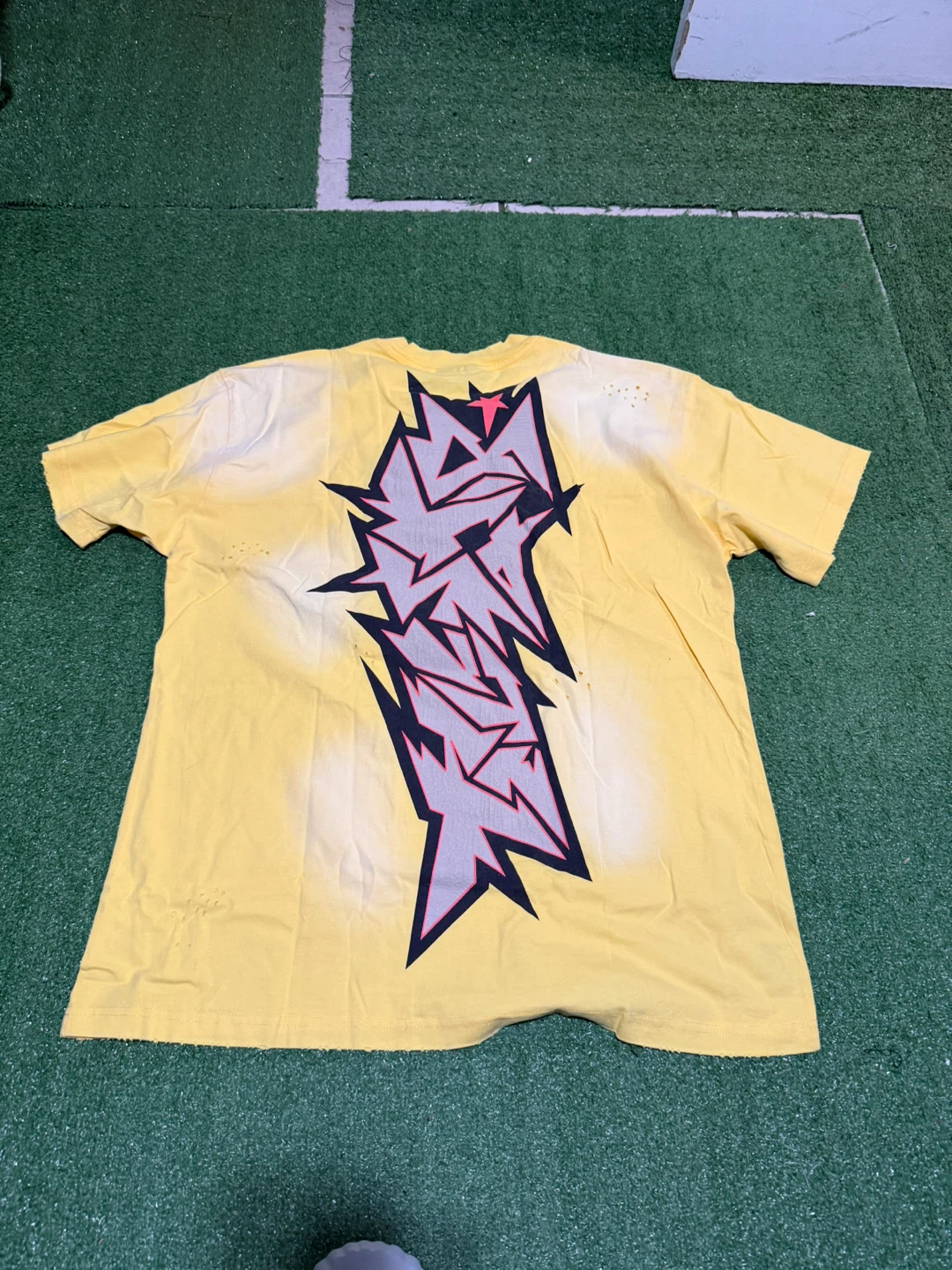 Hellstar Yellow Graphic T-Shirt Size M - photo 2