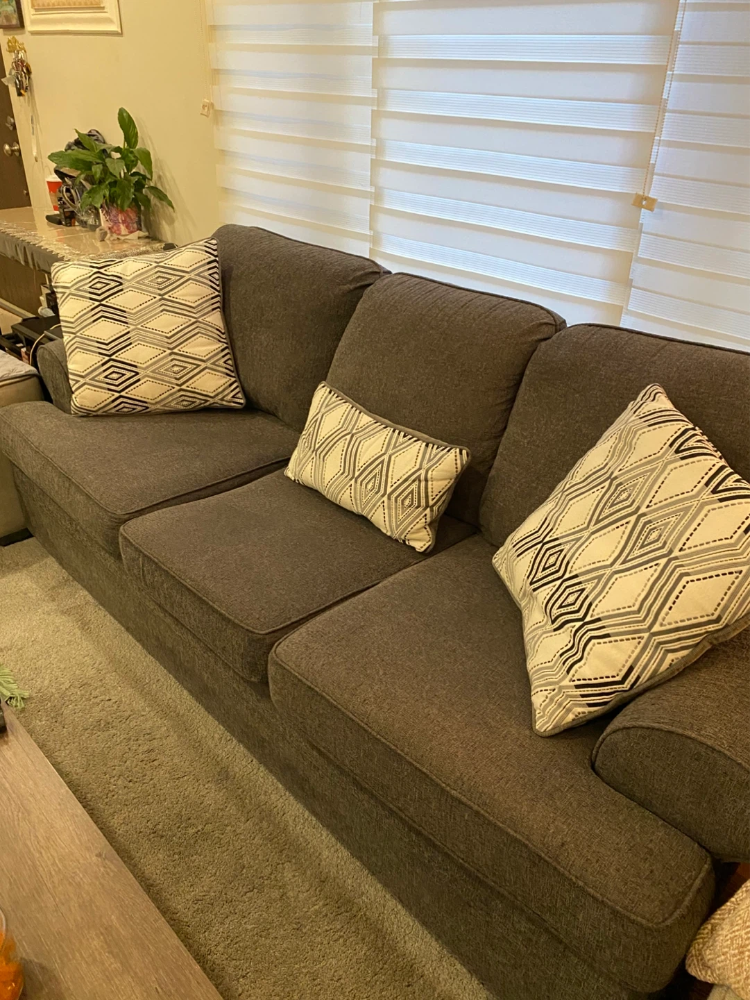 GREY FABRIC SOFA