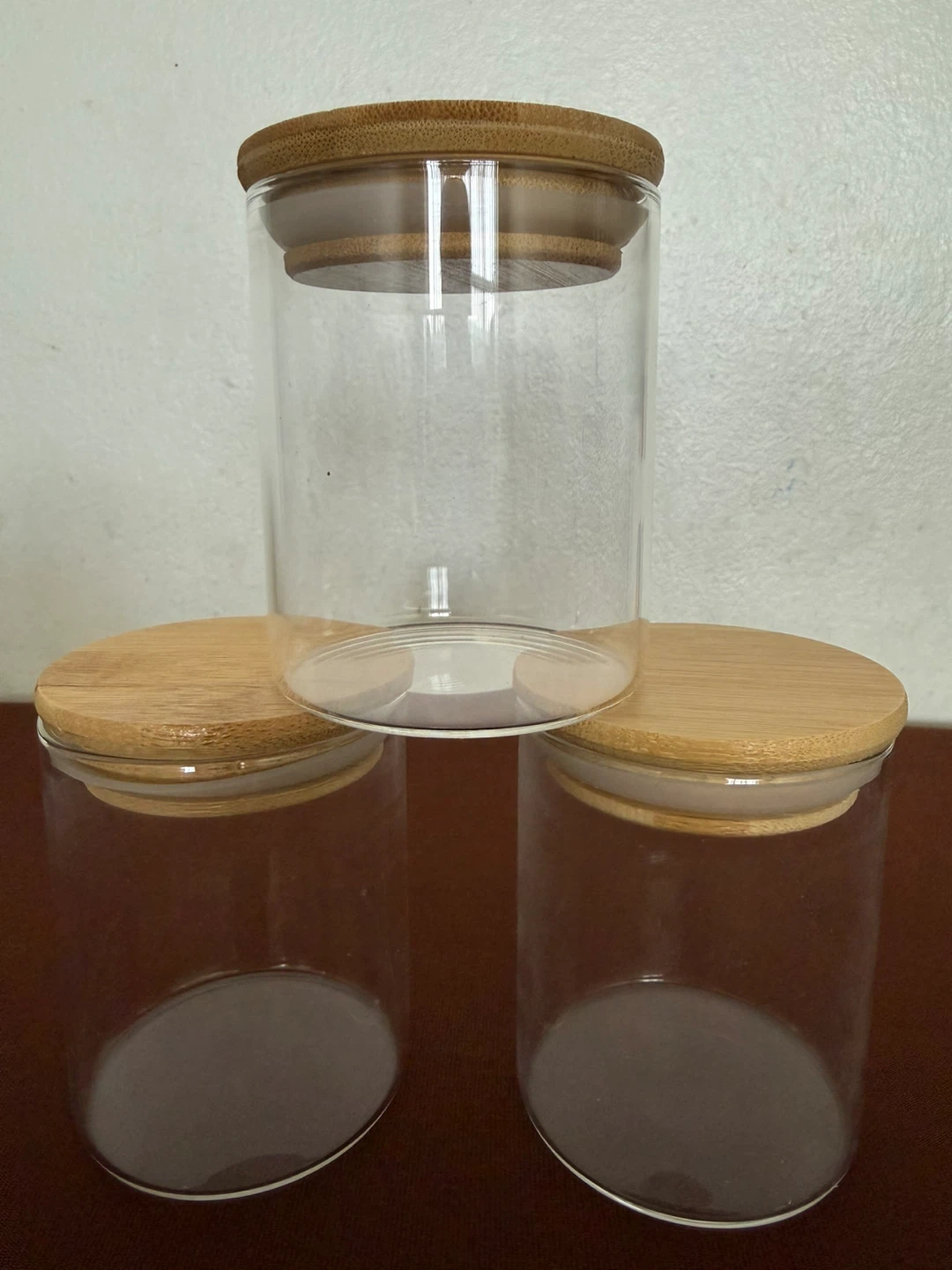 15pcs 6oz Glass Jar with Bamboo Lid