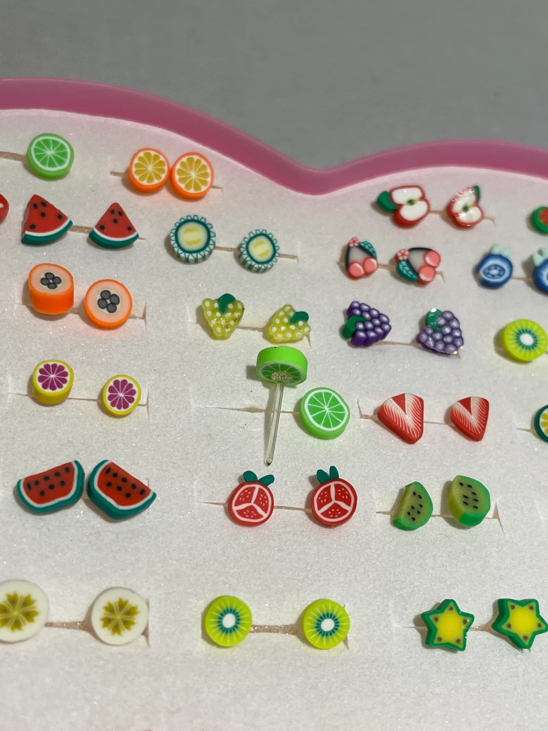 Assorted Fruit & Food Themed Stud Earrings Set - photo 3