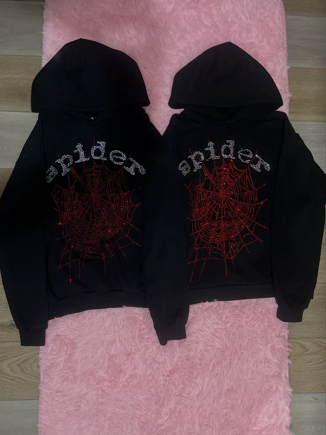 Black Spider Web Rhinestone Hoodie