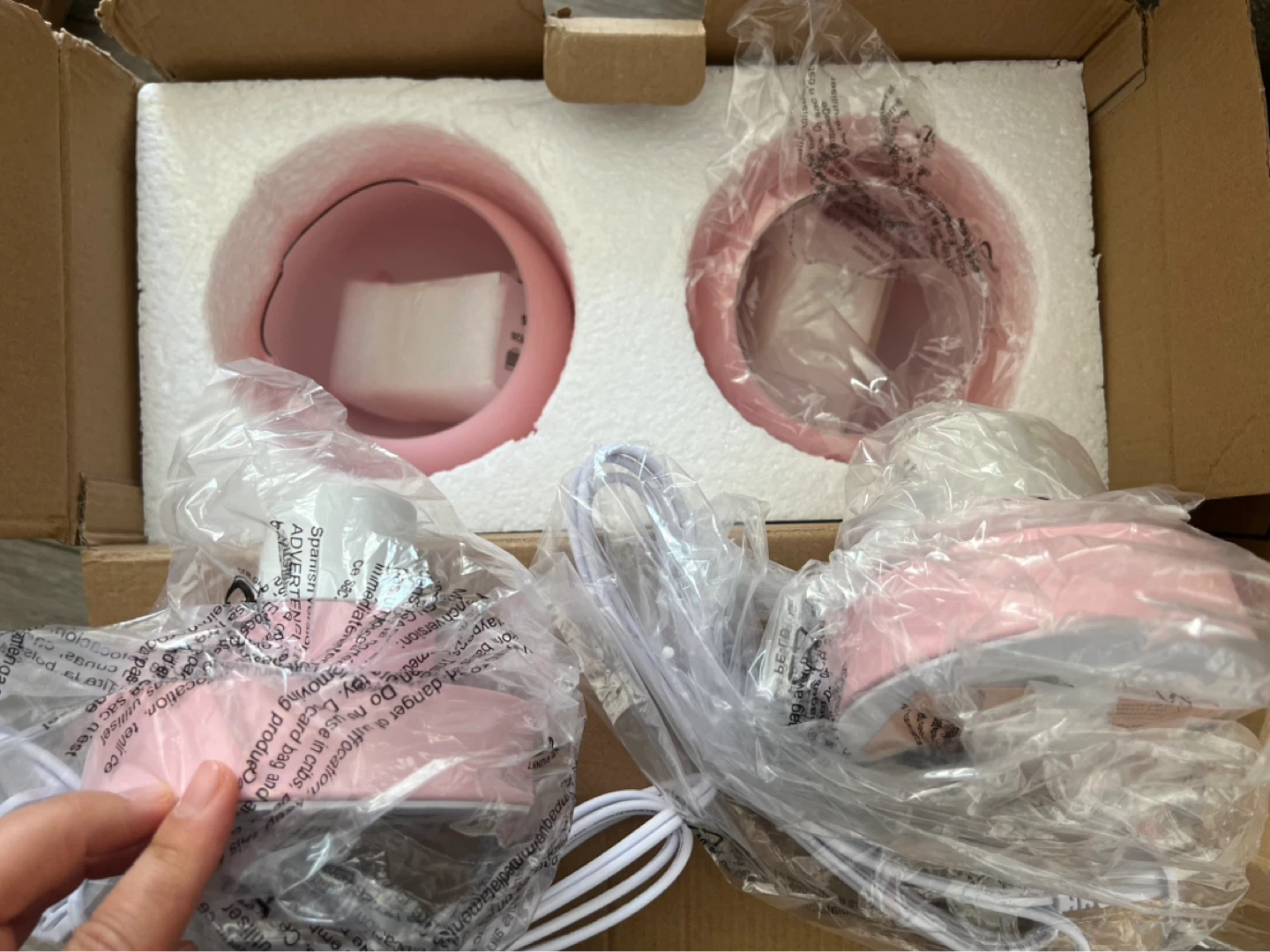 Set of 2 Touch Dimmable Table Lamp - Pink - photo 3