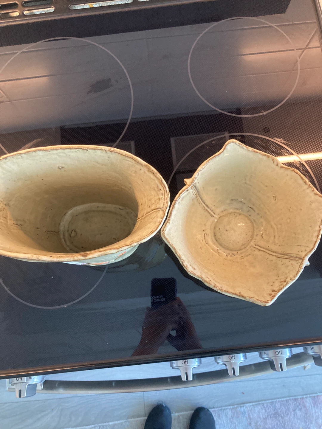 Handmade Ceramic Vase and Bowl Set with Dragonfly Design - photo 3