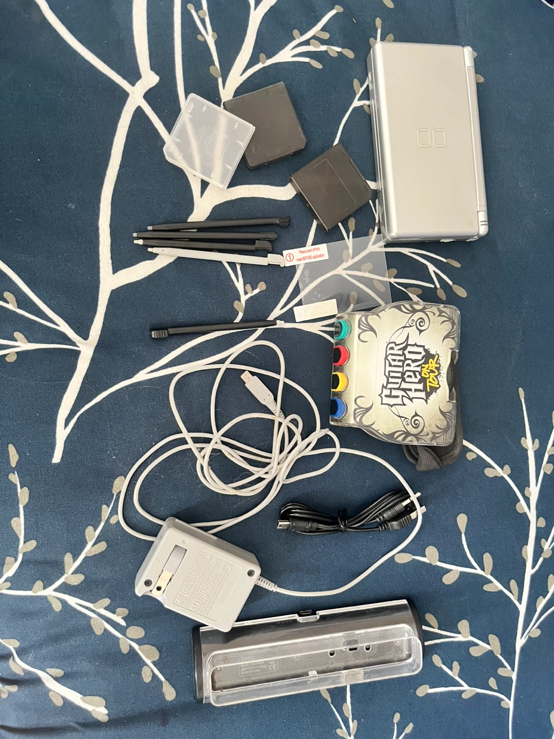 Nintendo DS Silver with Games and Accessories