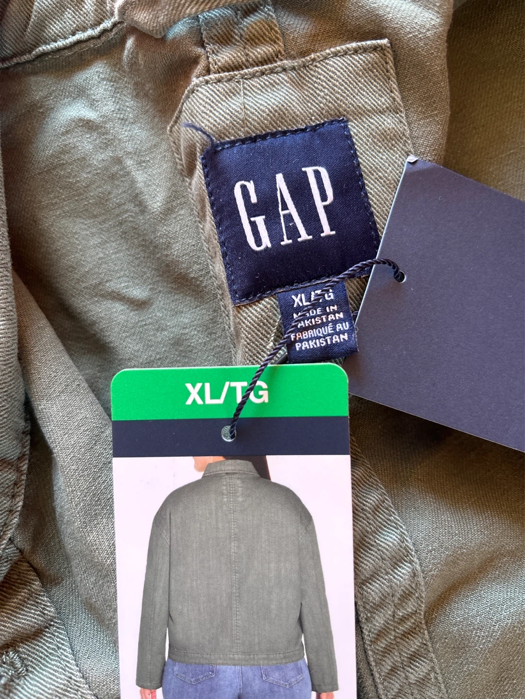 Ladies GAP green jeans Jacket XL/TG - photo 3