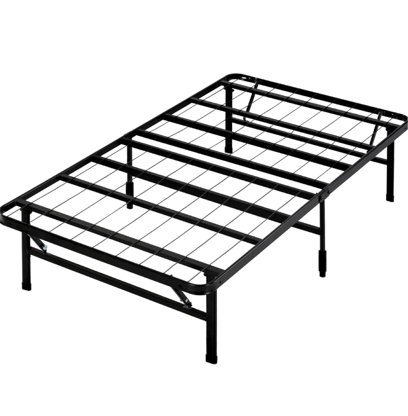 Bed frame- Black Metal Folding Bed Frame