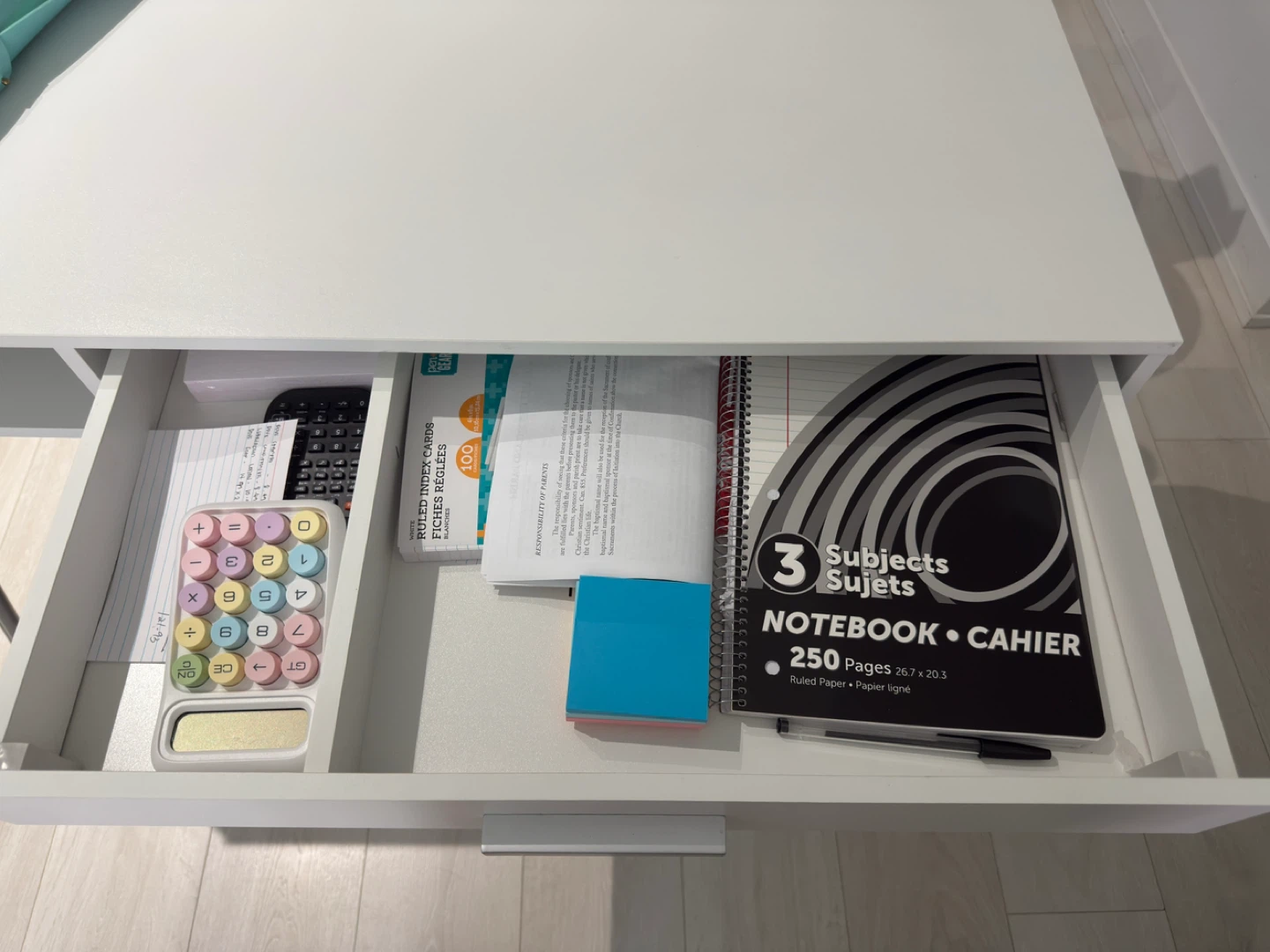 SHW White Home Office Desk with Drawer and Hairpin Legs - photo 3