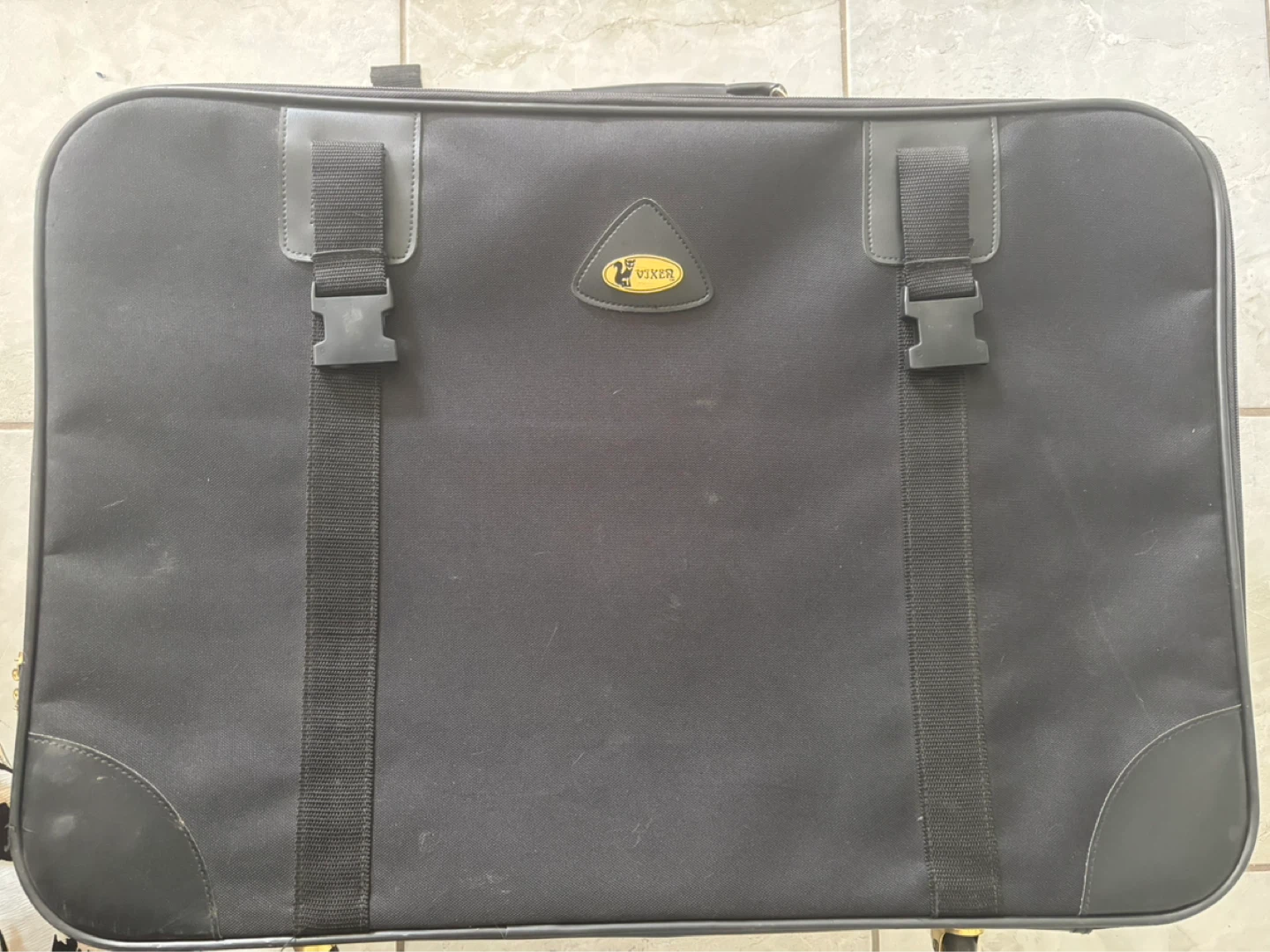 VIXEN Large Black Rolling Suitcase