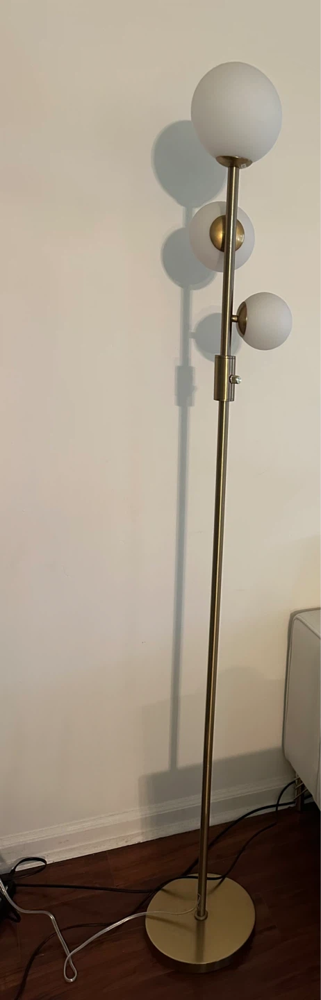 Modern Orb Floor Lamp - Gold Metal