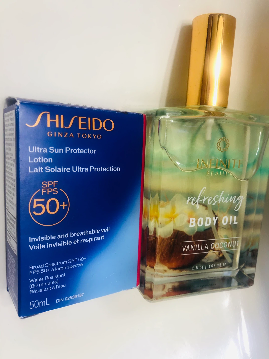 NEW Shiseido Lotion SPF 50+ Vanilla Body Oil