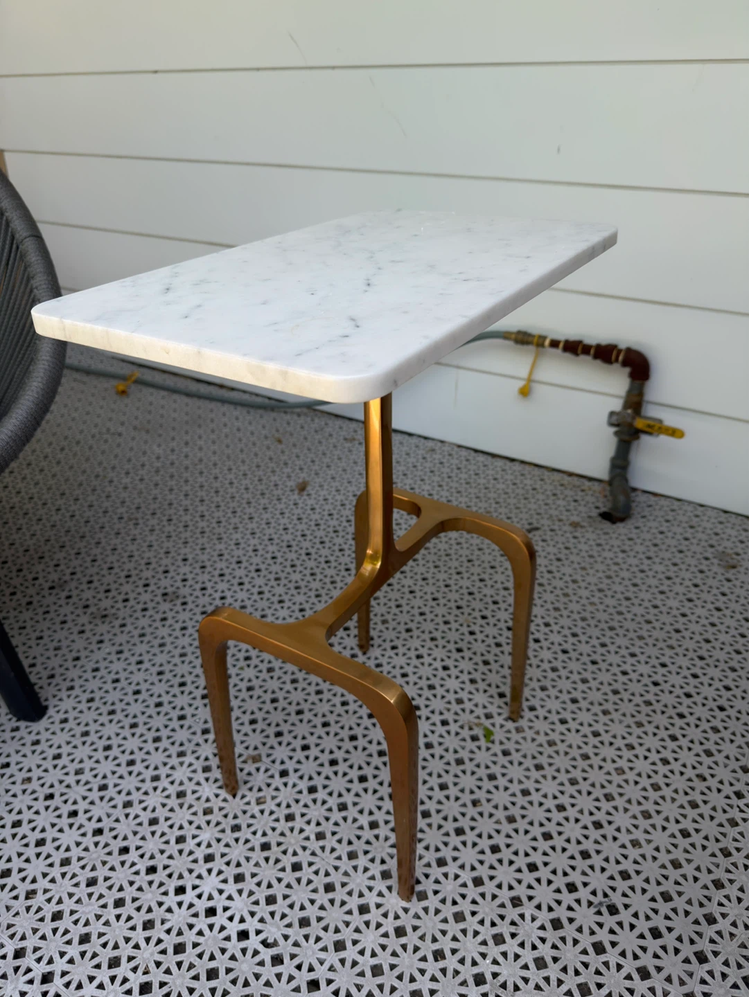 CB2 Marble Top Side Table - photo 2