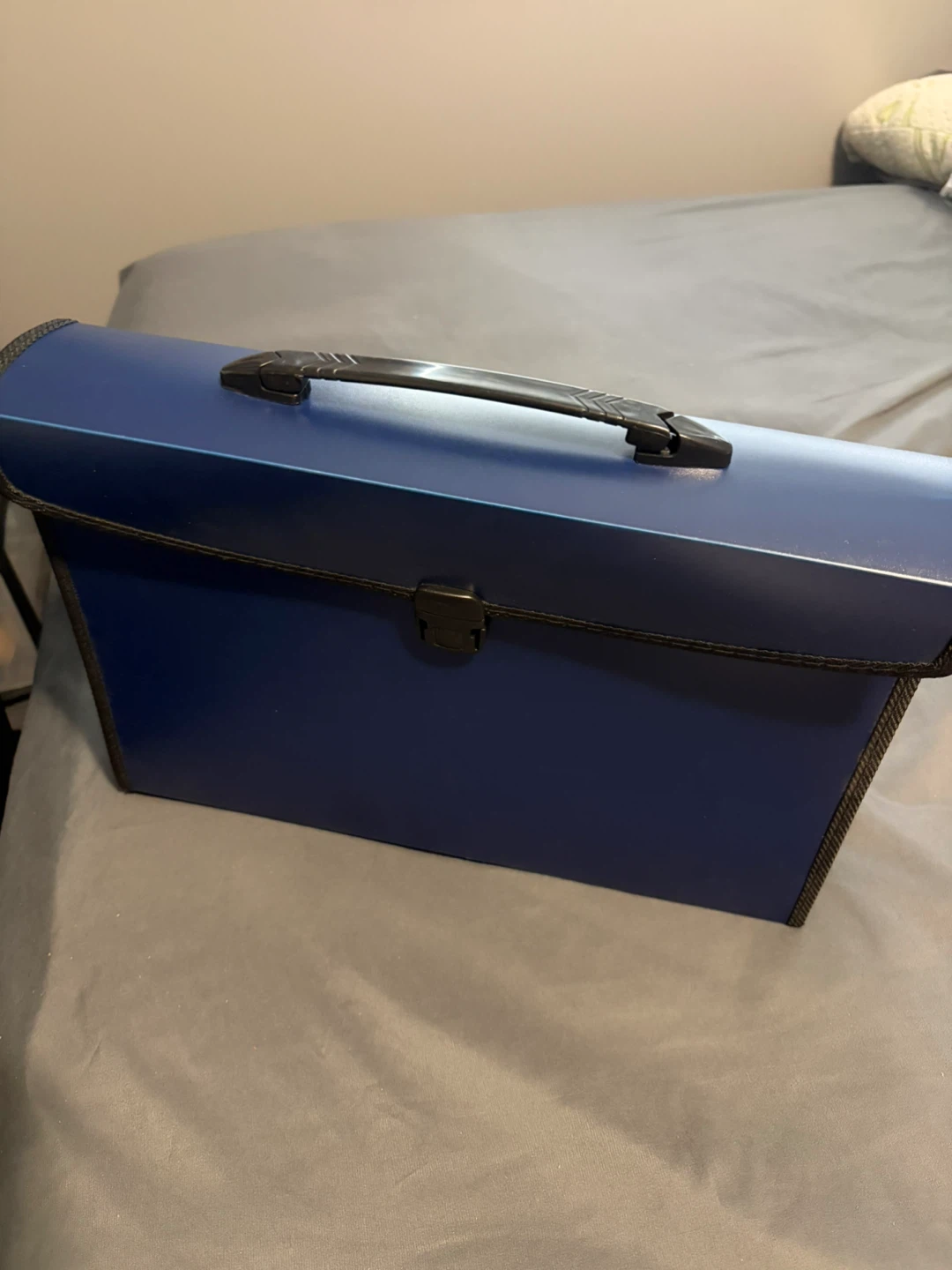 Blue Accordion Document Folder with Handle - photo 2