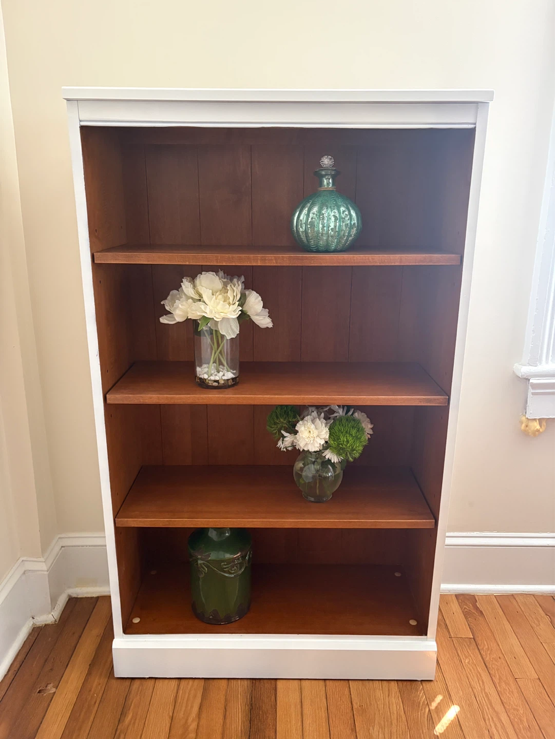 Ethan Allen Bookcase – Two-Tone White & Walnut - photo 2