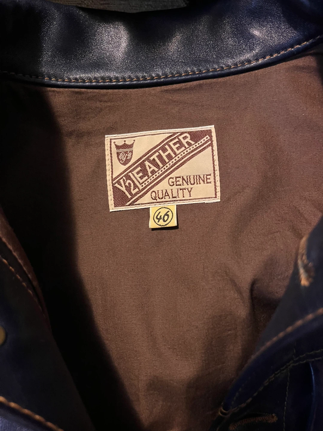 Y'2 Leather IB-140 Indigo Horse Hide Type 1 Jacket Size 46 - photo 3