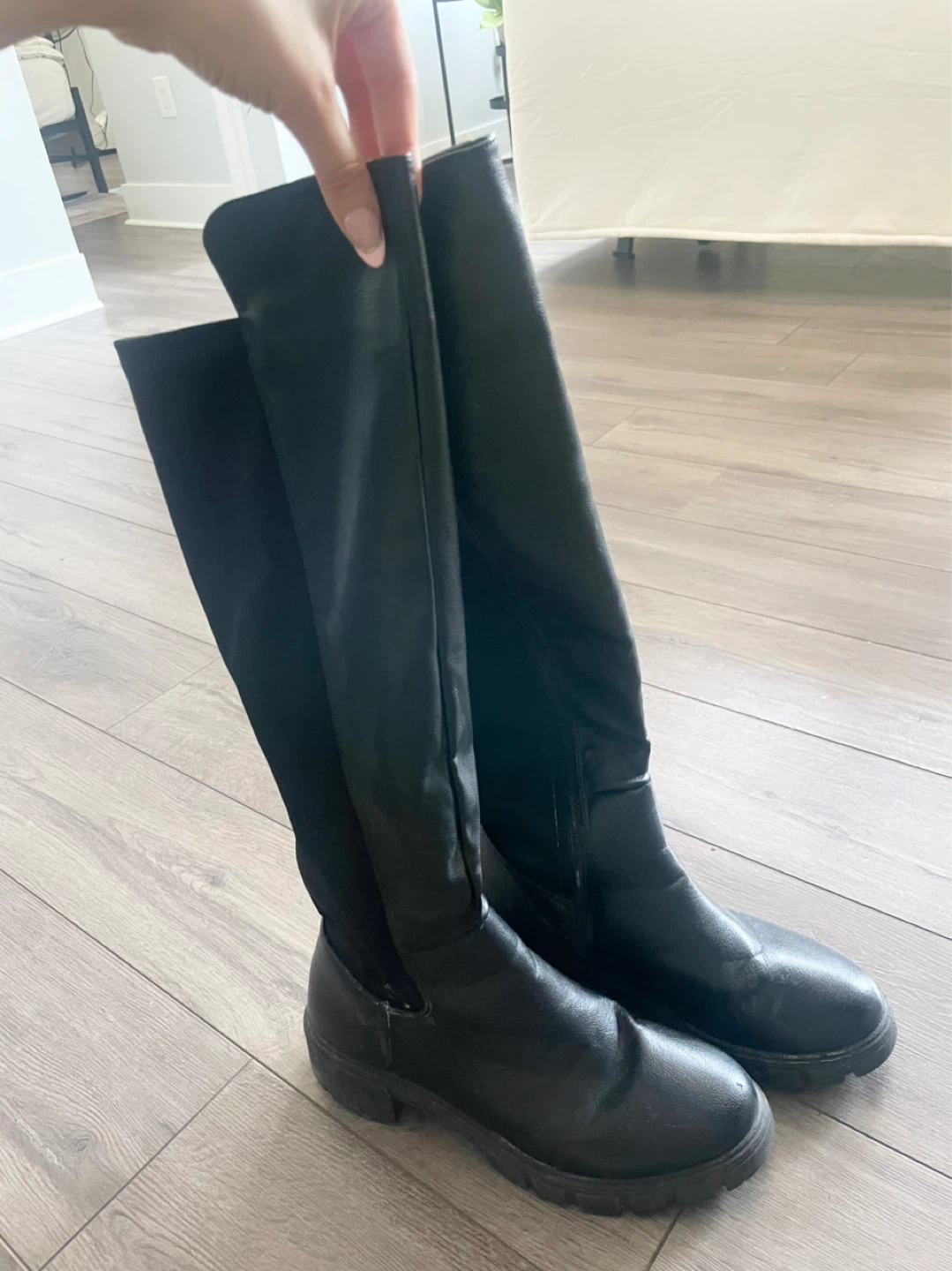 Ardene Black Knee-High Boots