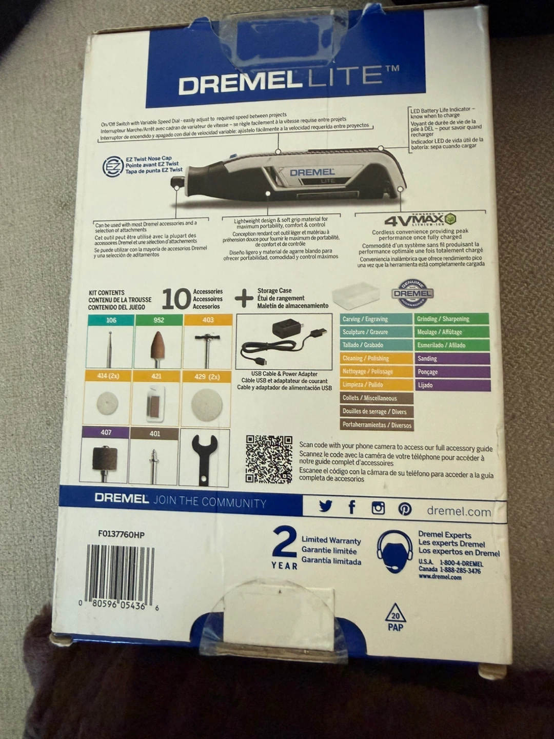 Dremel Lite Cordless Rotary Tool Kit with 10 Accessories - photo 2