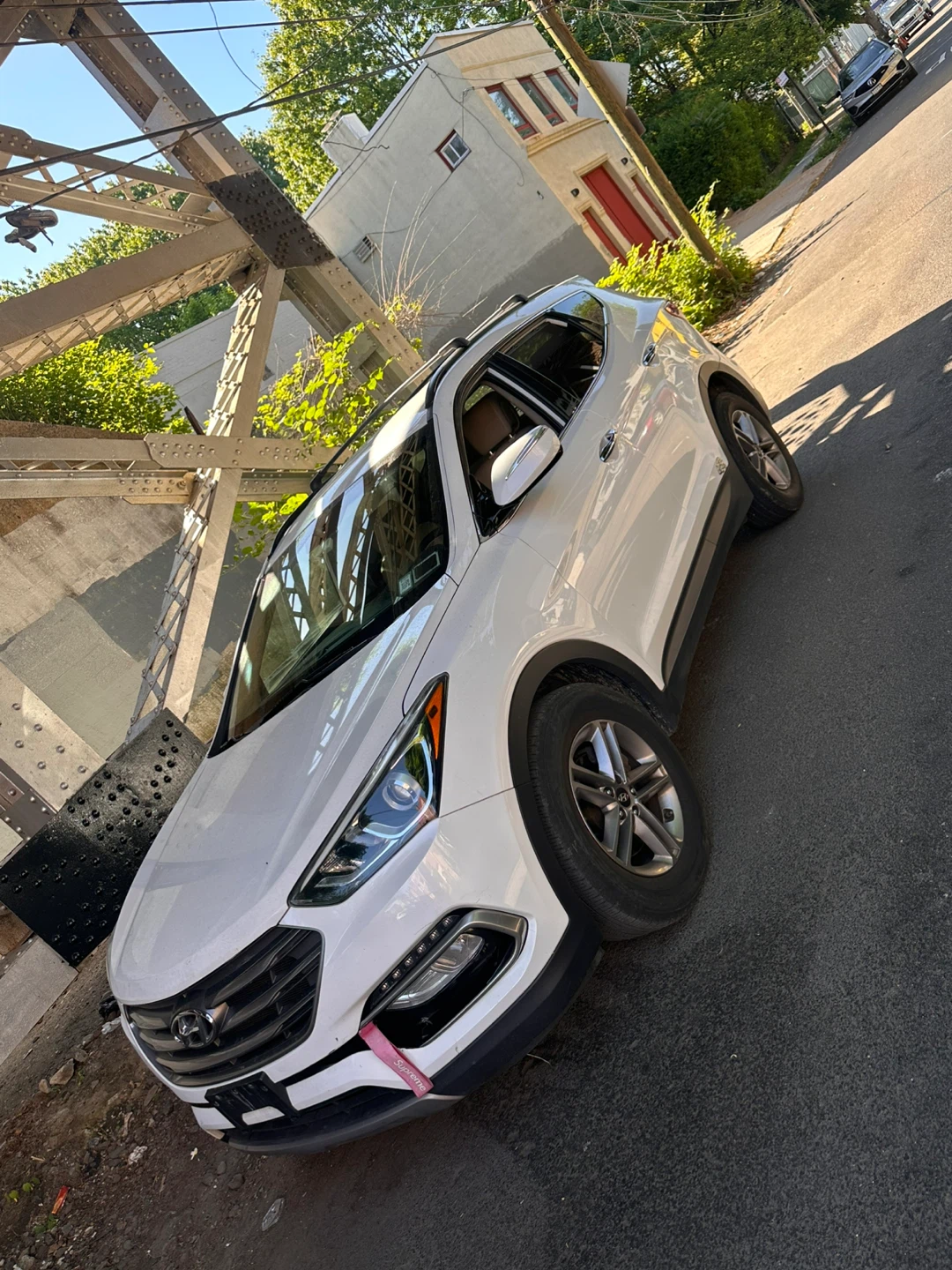 White Hyundai Santa Fe SUV - photo 2