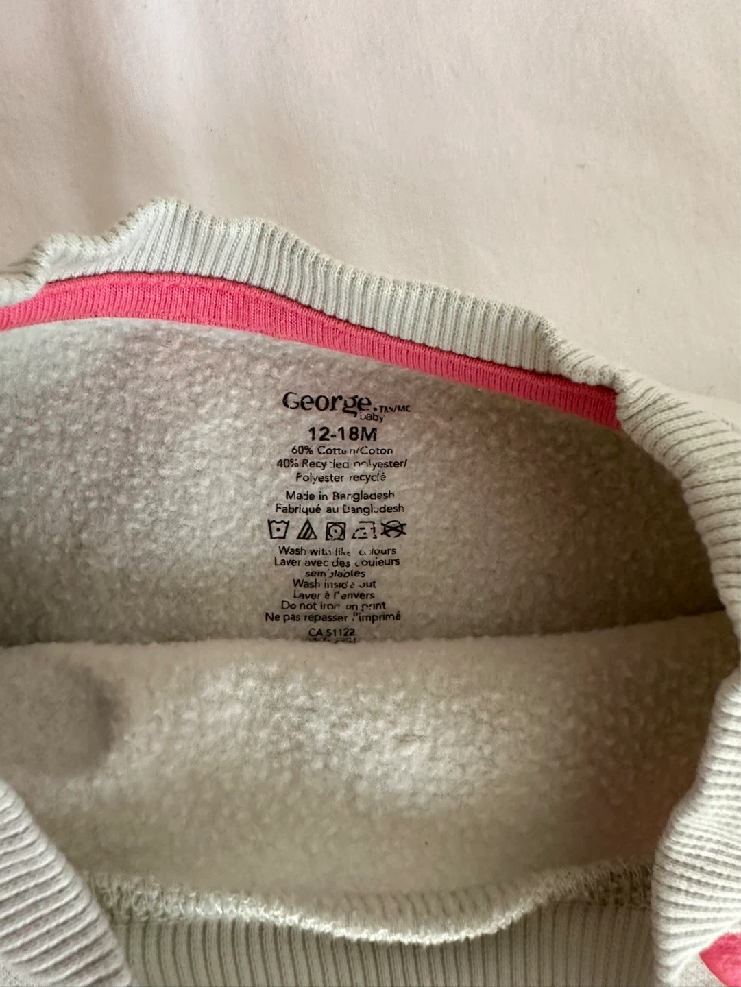 Baby Girls Flower Sweatshirt 12-18 Months - photo 2