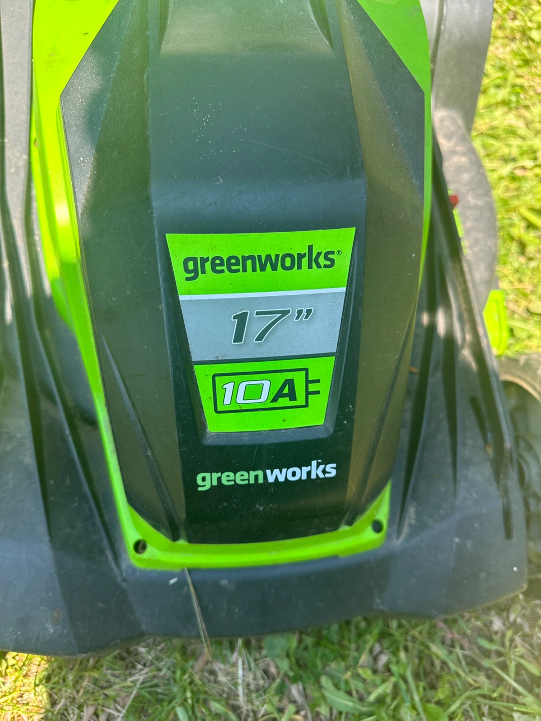 Greenworks lawnmower and 15" 5.5A Corded String Trimmer - photo 5