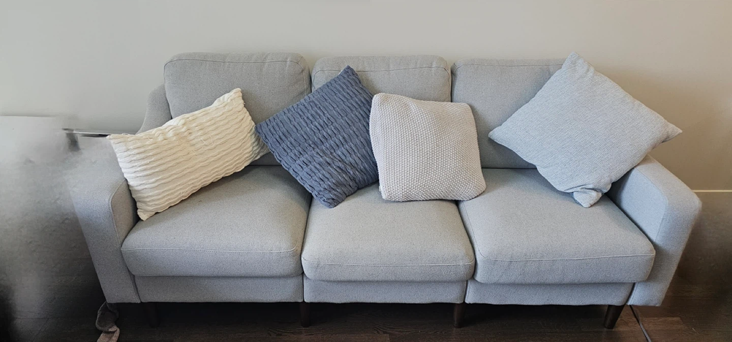 COZEY CIELLO Grey 3-Seater Sofa