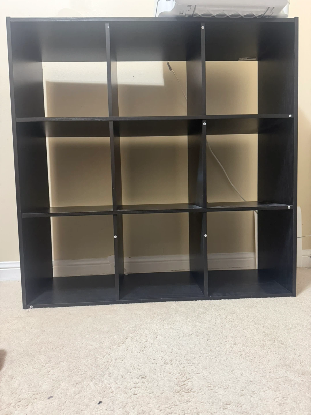 Black 9-Cube Storage Shelf Unit