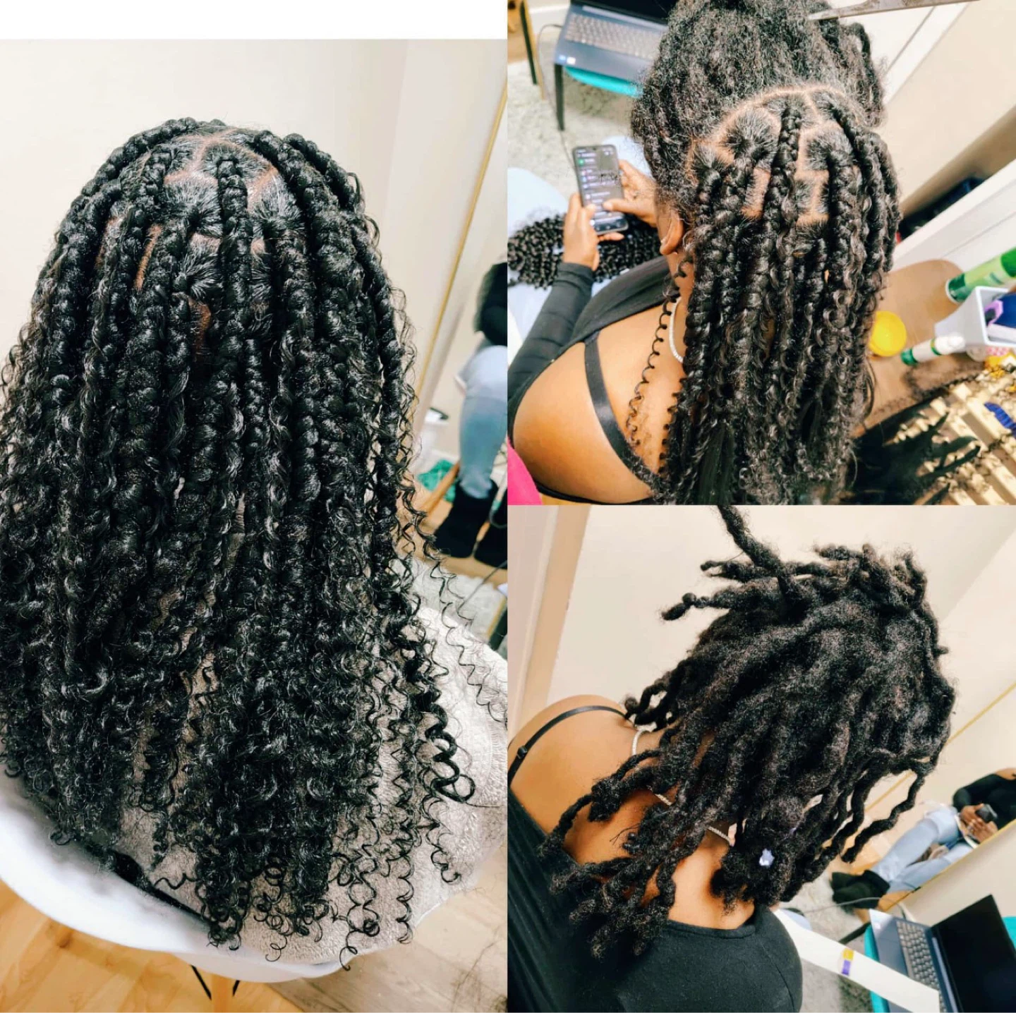 Box Braids with Curly Ends - photo 2